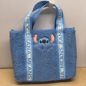 Loungefly Stitch Plush Sherpa Tote Bag with Coin Bag